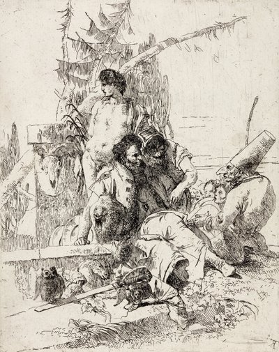 Punchinello gibt Rat von Giovanni Battista Tiepolo